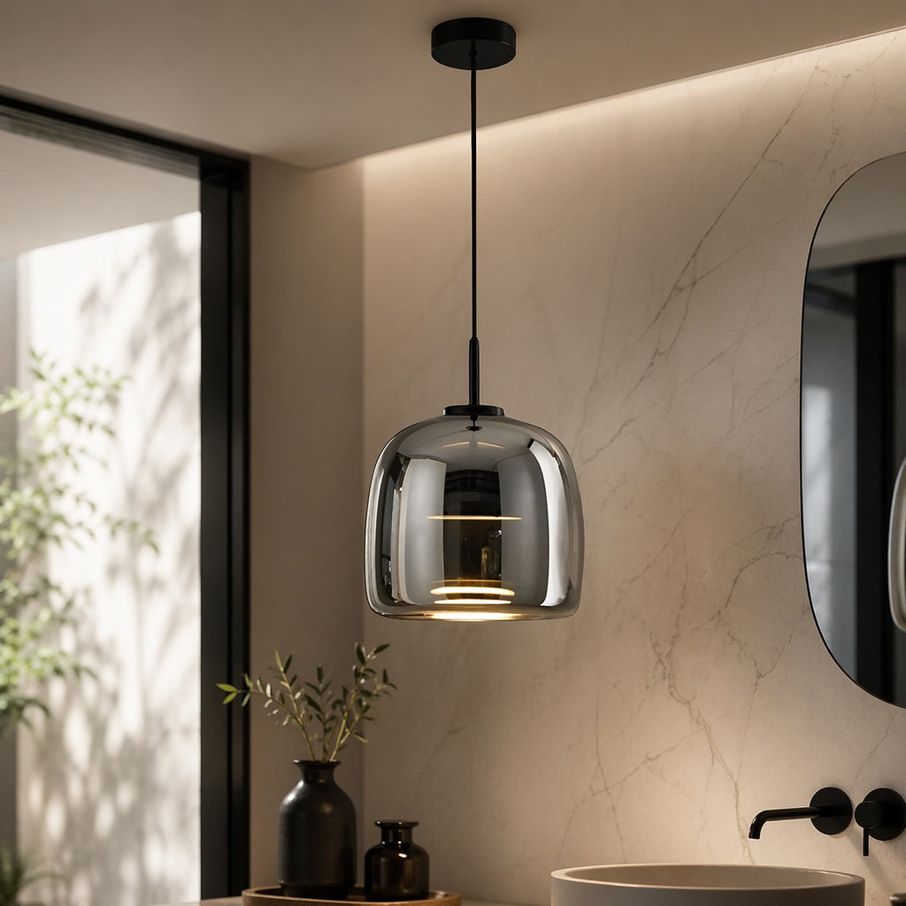 Elegant Multi-Shade Pendant Light | Glass Kitchen Pendant Lighting with Adjustable Cord for Versatile Home Decor