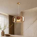 Elegant Multi-Shade Pendant Light | Glass Kitchen Pendant Lighting with Adjustable Cord for Versatile Home Decor