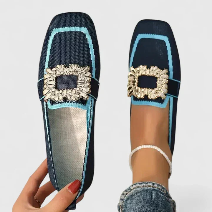 Elegant Orthopedic Loafers for Women with Cushioned Footbed | Black Design for All-Day Comfort