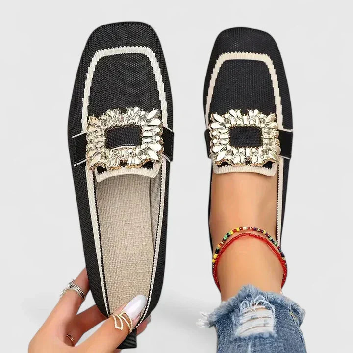 Elegant Orthopedic Loafers for Women with Cushioned Footbed | Black Design for All-Day Comfort