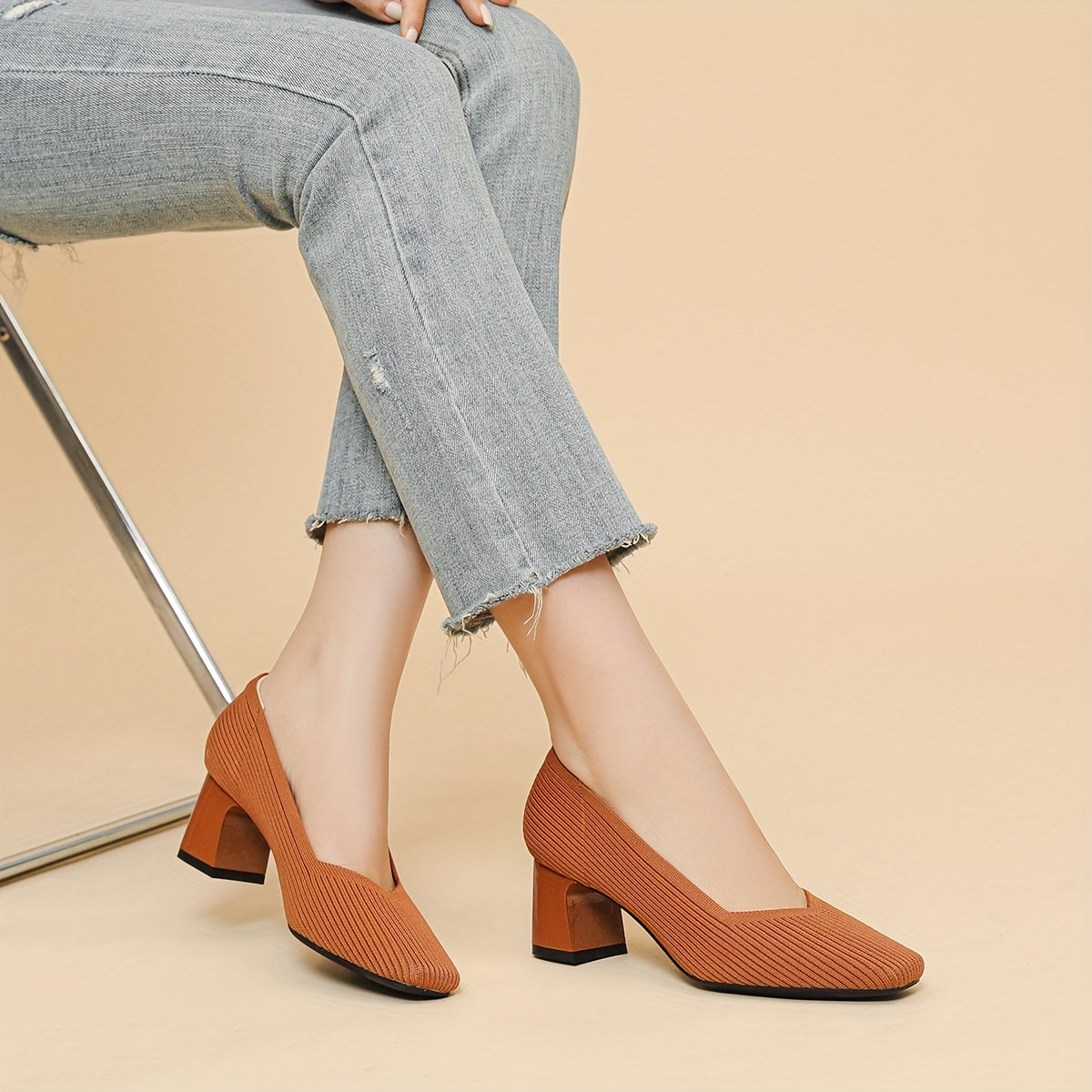 Elegant Orthopedic Women's Heels with Integrated Arch Support | White Heels for All-Day Comfort
