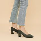 Elegant Orthopedic Women's Heels with Integrated Arch Support | White Heels for All-Day Comfort