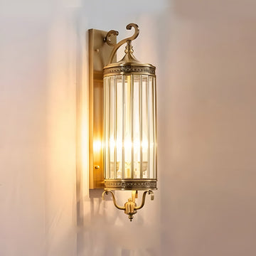Elegant Outdoor Wall Light | Brass Outdoor Sconce with Weatherproof Design | Timeless Lantern for Stylish Entryways