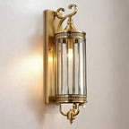 Elegant Outdoor Wall Light | Brass Outdoor Sconce with Weatherproof Design | Timeless Lantern for Stylish Entryways