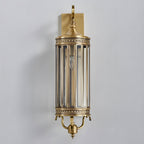 Elegant Outdoor Wall Light | Brass Outdoor Sconce with Weatherproof Design | Timeless Lantern for Stylish Entryways