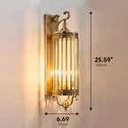 Elegant Outdoor Wall Light | Brass Outdoor Sconce with Weatherproof Design | Timeless Lantern for Stylish Entryways