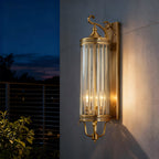 Elegant Outdoor Wall Light | Brass Outdoor Sconce with Weatherproof Design | Timeless Lantern for Stylish Entryways