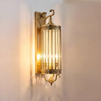 Elegant Outdoor Wall Light | Brass Outdoor Sconce with Weatherproof Design | Timeless Lantern for Stylish Entryways