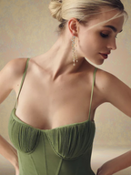 Elegant Pleated Maxi Dress | Flattering Waist-Defining Structure for Timeless Style