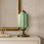 Elegant Retro Cream Milk Glass Table Lamp with Ribbed Shade | Stylish Nightstand Lighting for Cozy Ambience