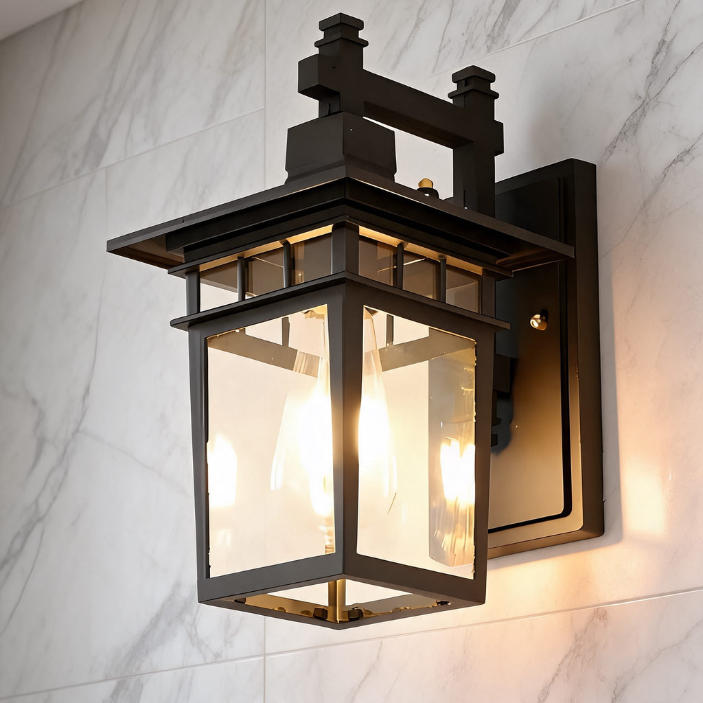 Elegant Retro Outdoor Wall Sconce with Waterproof Design | Durable Aluminum & Glass for Cozy Illumination