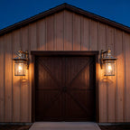 Elegant Retro Outdoor Wall Sconce with Waterproof Design | Durable Aluminum & Glass for Cozy Illumination