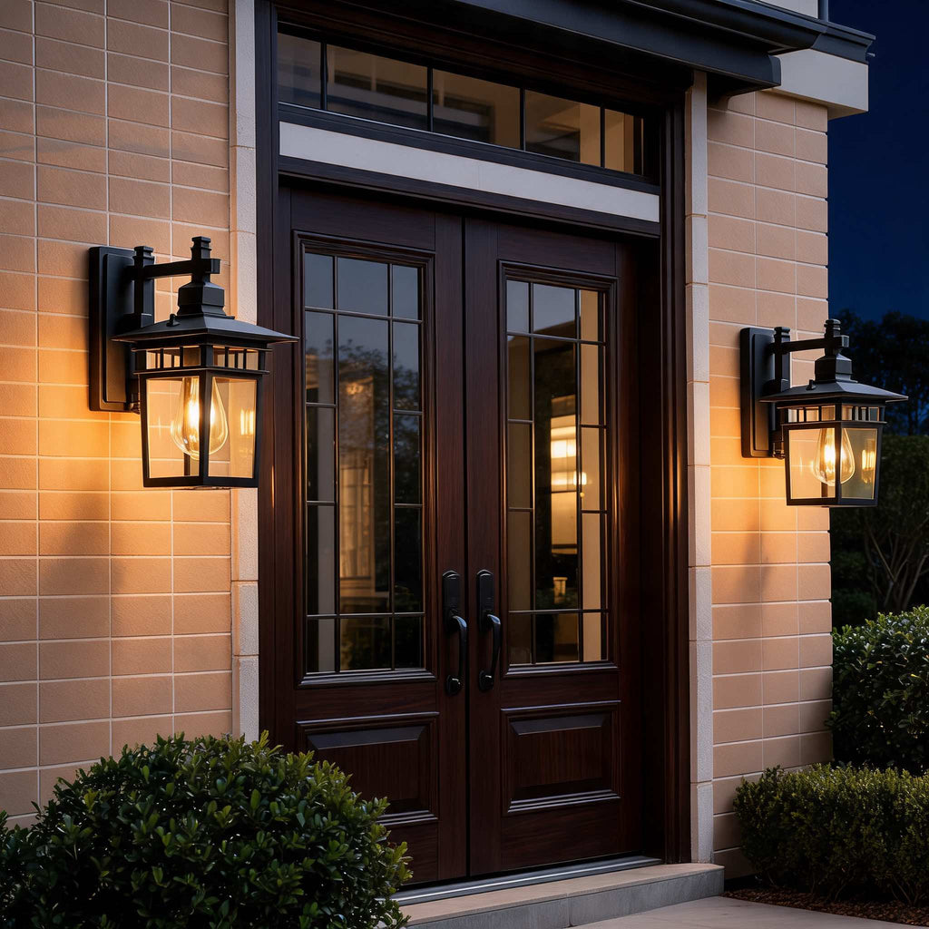 Elegant Retro Outdoor Wall Sconce with Waterproof Design | Durable Aluminum & Glass for Cozy Illumination