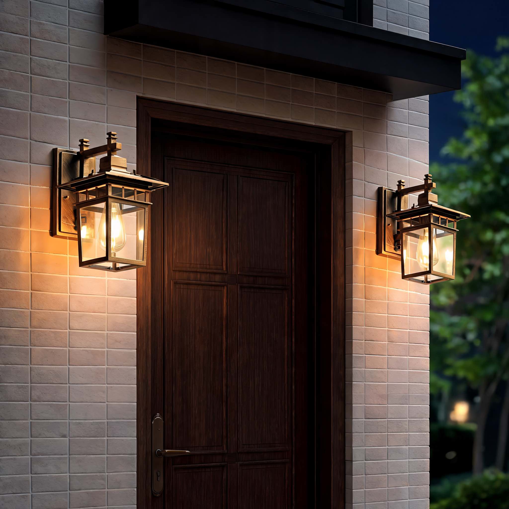 Elegant Retro Outdoor Wall Sconce with Waterproof Design | Durable Aluminum & Glass for Cozy Illumination