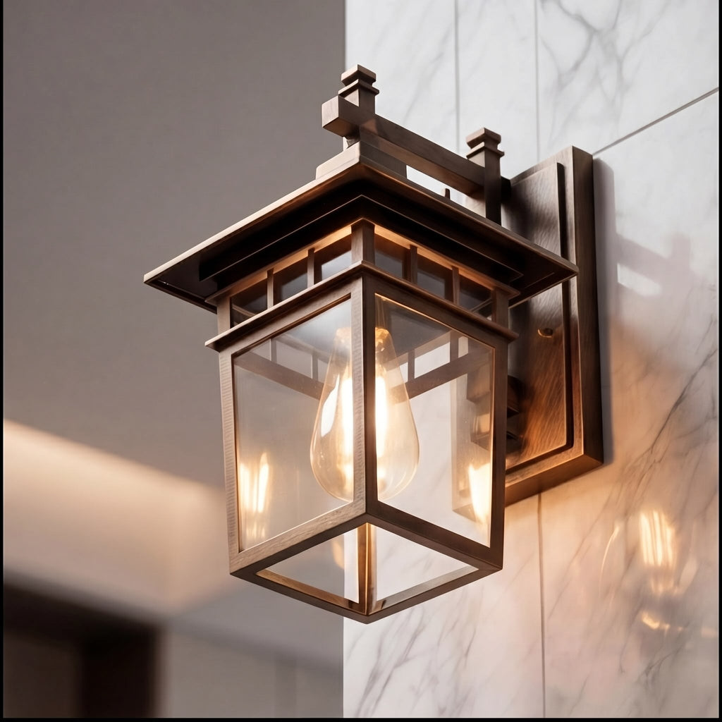 Elegant Retro Outdoor Wall Sconce with Waterproof Design | Durable Aluminum & Glass for Cozy Illumination