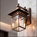 Elegant Retro Outdoor Wall Sconce with Waterproof Design | Durable Aluminum & Glass for Cozy Illumination
