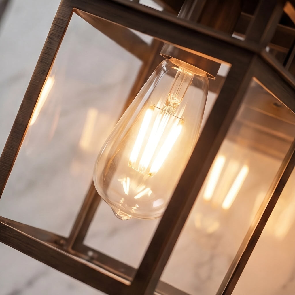 Elegant Retro Outdoor Wall Sconce with Waterproof Design | Durable Aluminum & Glass for Cozy Illumination