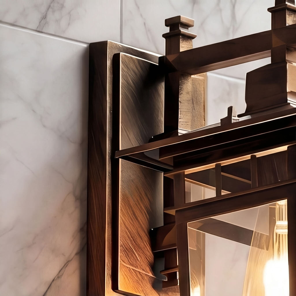 Elegant Retro Outdoor Wall Sconce with Waterproof Design | Durable Aluminum & Glass for Cozy Illumination