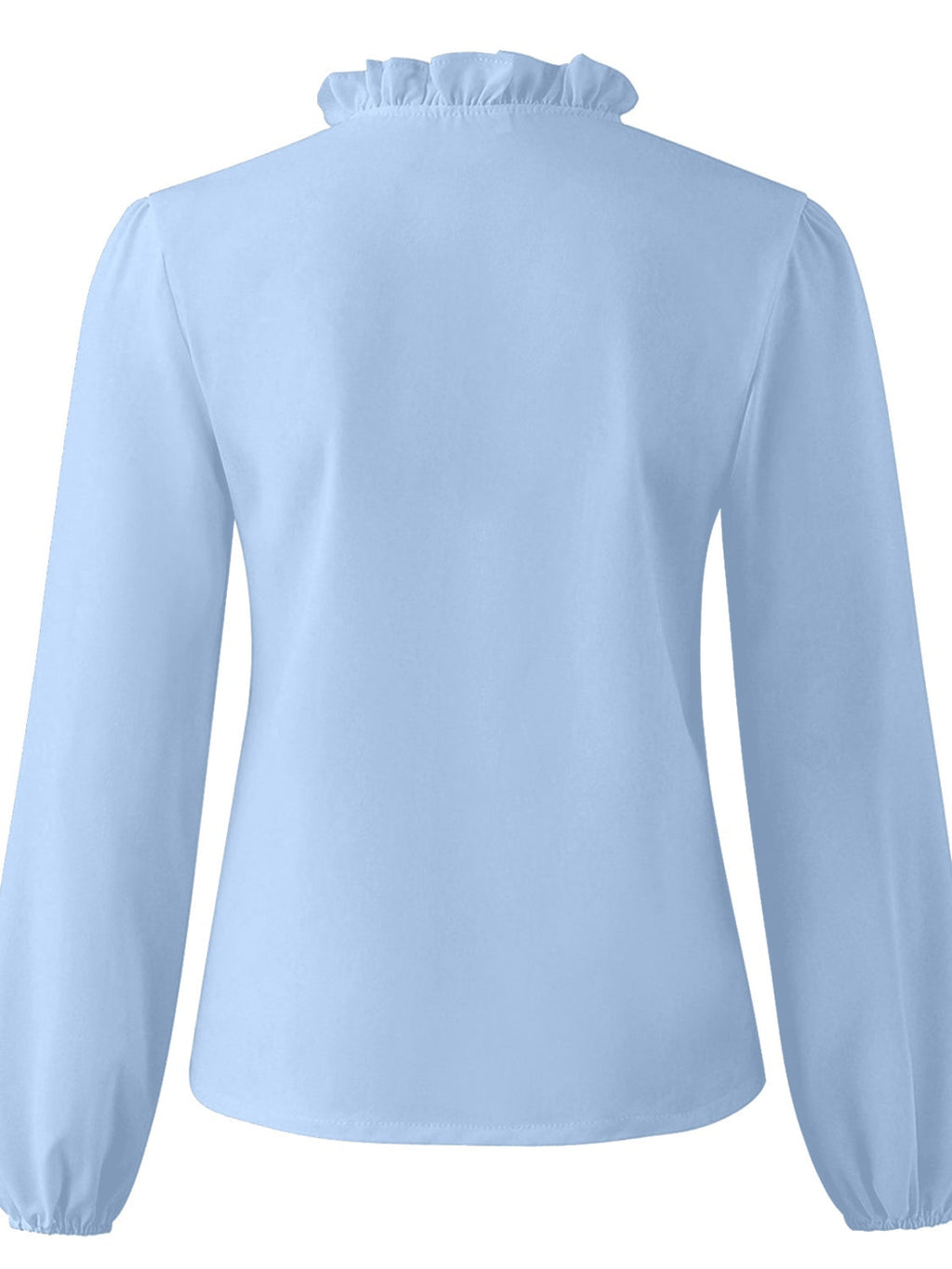 Elegant Ruffled V-Neck Women's Blouse with Long Sleeves | Stylish Comfort for Everyday Wear