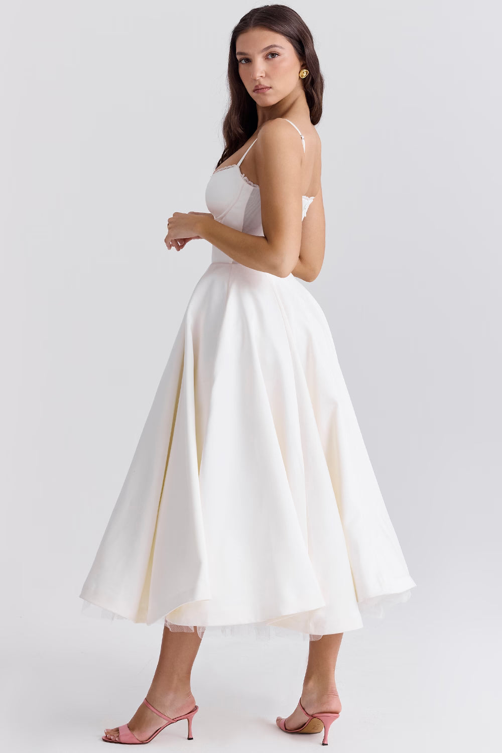 Elegant Satin Cocktail Dress with Lightweight Tulle Skirt for Glamorous Events