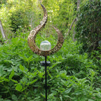 Elegant Solar Garden Light Stake with Cracked Glass Globe | IP65 Waterproof Design for Enchanting Outdoor Illumination