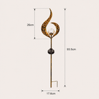 Elegant Solar Garden Light Stake with Cracked Glass Globe | IP65 Waterproof Design for Enchanting Outdoor Illumination