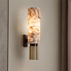 Elegant Stone Wall Sconce Light with LED Bulb | Copper Finish for Cozy Ambiance