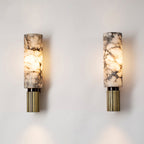 Elegant Stone Wall Sconce Light with LED Bulb | Copper Finish for Cozy Ambiance