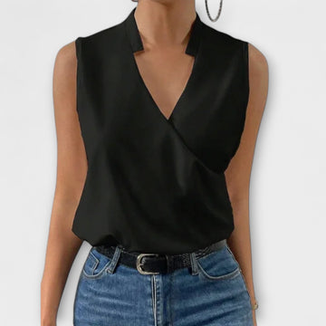 Elegant V-Neck Tank Top for Women with Breathable Fabric | Stylish Summer Blouse for Everyday Comfort