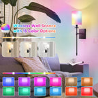 Elegant Wall Sconce Lighting Set of 2 with Remote Control - Dimmable LED Wall Lights for Versatile Home Decor