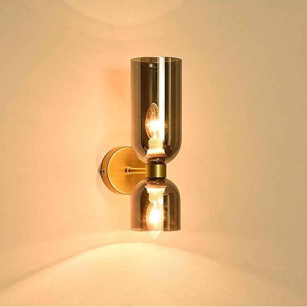 Elegant Wall Sconce | Double Head Glass Design with Energy-Efficient LED | Modern Wall Lights for Stylish Illumination