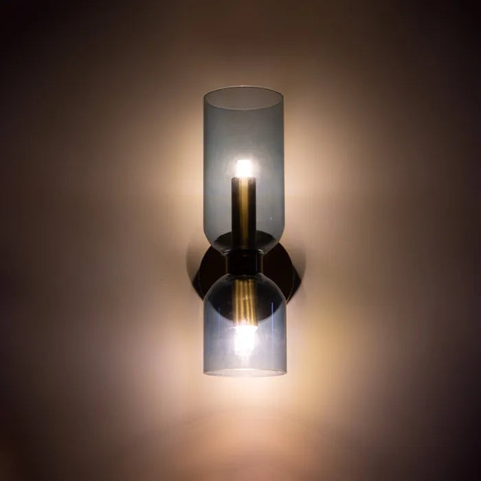Elegant Wall Sconce | Double Head Glass Design with Energy-Efficient LED | Modern Wall Lights for Stylish Illumination