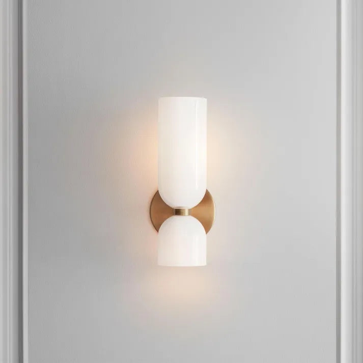 Elegant Wall Sconce | Double Head Glass Design with Energy-Efficient LED | Modern Wall Lights for Stylish Illumination