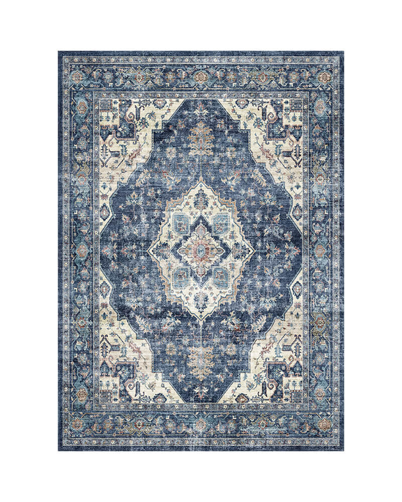 Elegant Washable Area Rug | Non-Slip Design for Safety & Comfort in Living Rooms