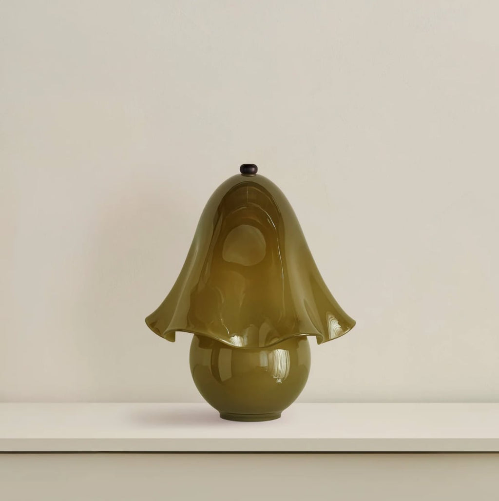 Elegant White Glass Table Lamp with Copper Accent | Dimmable Bedside Lighting for Cozy Ambiance