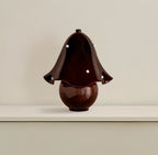 Elegant White Glass Table Lamp with Copper Accent | Dimmable Bedside Lighting for Cozy Ambiance