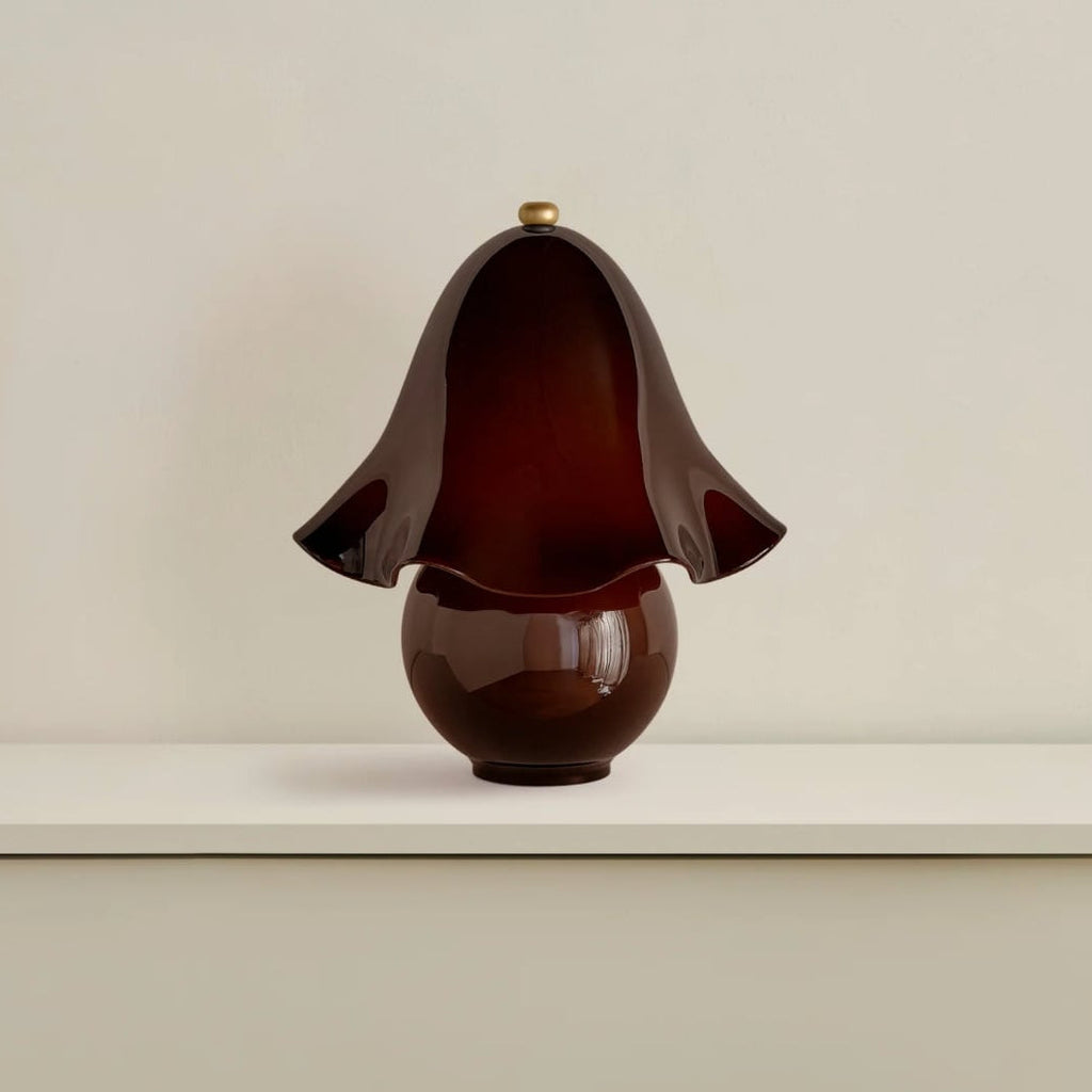 Elegant White Glass Table Lamp with Copper Accent | Dimmable Bedside Lighting for Cozy Ambiance