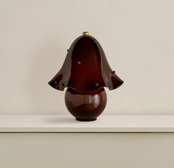 Elegant White Glass Table Lamp with Copper Accent | Dimmable Bedside Lighting for Cozy Ambiance