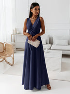 Elegant Wrap Maxi Dress | Flattering Silhouette for Women's Formal Events