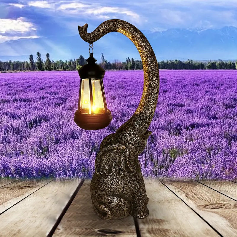 Enchanted Elephant Solar Garden Lamp
