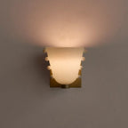 Gemma Glass Wall Sconce Lighting with Metal Backplate | Elegant LED Wall Lights for Cozy Ambience