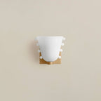 Gemma Glass Wall Sconce Lighting with Metal Backplate | Elegant LED Wall Lights for Cozy Ambience
