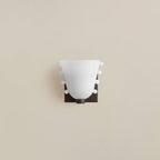 Gemma Glass Wall Sconce Lighting with Metal Backplate | Elegant LED Wall Lights for Cozy Ambience