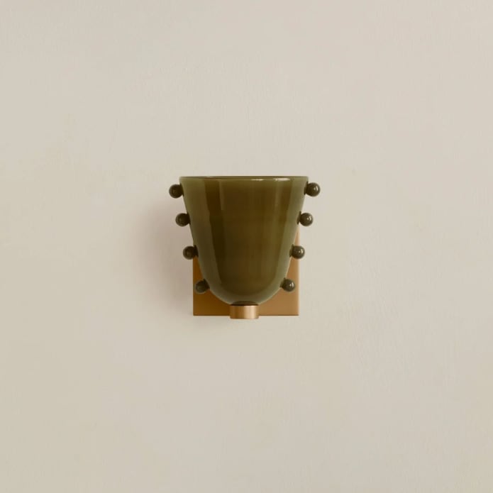 Gemma Glass Wall Sconce Lighting with Metal Backplate | Elegant LED Wall Lights for Cozy Ambience