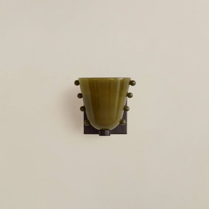 Gemma Glass Wall Sconce Lighting with Metal Backplate | Elegant LED Wall Lights for Cozy Ambience