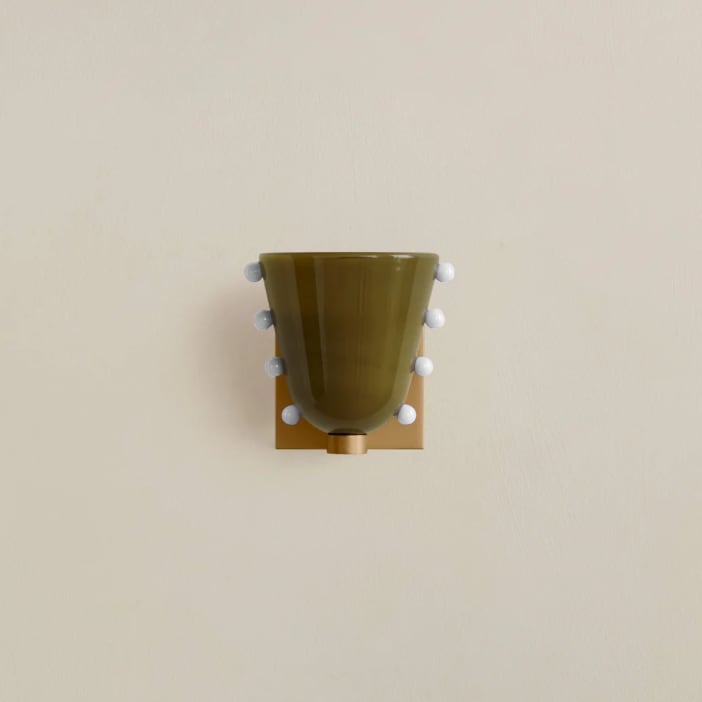 Gemma Glass Wall Sconce Lighting with Metal Backplate | Elegant LED Wall Lights for Cozy Ambience