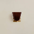 Gemma Glass Wall Sconce Lighting with Metal Backplate | Elegant LED Wall Lights for Cozy Ambience
