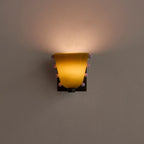 Gemma Glass Wall Sconce Lighting with Metal Backplate | Elegant LED Wall Lights for Cozy Ambience