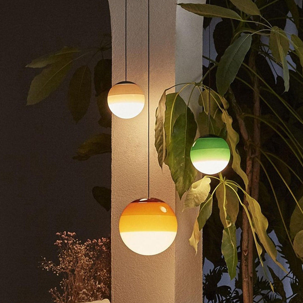 Gradient Glass Pendant Light with Dual Color Temperatures | Stylish Kitchen Pendant Lighting for Versatile Illumination