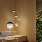 Gradient Glass Pendant Light with Dual Color Temperatures | Stylish Kitchen Pendant Lighting for Versatile Illumination